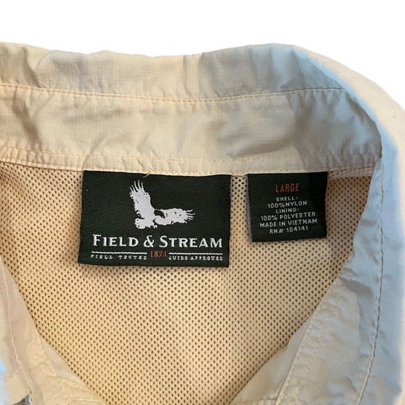 Field & Stream Mens Vented Fishing Shirt Yellow Size Large - Picture 3 of 4